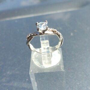 Infinity and cubic zirconia engagement ring